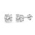 Sterling Silver White Topaz 7mm Round_Cut Solitaire Stud Earrings
