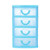TOPOB Storage Box_ Durable Plastic Mini Desktop Drawer Sundries Case Small Objects Makeup Organizer _Blue_ L_