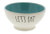 Rae Dunn by Magenta LET'S EAT Ice Cream / Cereal Bowl Blue Interior