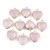 Fashewelry 10Pcs Faceted Heart Natural Rose Quartz Stone Pendants Crystal Healing Chakra Gemstone Charms with Gold Loop 16_17x14_15mm for Jewelry Necklace Craft Making