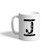 Ceramic Coffee Mug 11 Ounces inch J inch  Secret Initial Monogram Letter J White Tea Cup Design Only