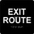 ADA Exit Route Sign with Braille Grade II_ ADA Compliant_6 inch x6 inch _ 3M Double Sided Tape _Black_