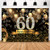 Sensfun Happy 60th Birthday Backdrop for Adult Party 7x5ft Bokeh Circle Glitter Gold Balloon Photography Background Sixty Birthday Black Gold Party Backdrops Diamond 60th Birthday Vinyl Photo Banner