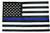 ERT Thin Blue Line Flag _ 3x5 ft with Embroidered Stars and Sewn Stripes with Grommets Honoring Law Enforcement Officers and Firefighter