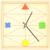 Kikkerland Geometric Wood Clock