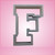 Varsity Letter F Cookie Cutter 2 inch _plastic_ aluminum