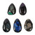 arricraft 5PCS Natural Stone Pendants Nature Agate Big Charms Mixed Shape Gemstone Beads Pendants for Bracelet Necklace Jewelry Making Findings_Mixed Color