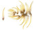 Golden Pheasant Crown Feathers (20 Pieces), Yellow Gold (Extra Small)