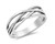 CloseoutWarehouse Sterling Silver Intertwined Lines Ring Size 7