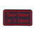 Rectangular 2 Line Custom Embroidered Name Tag Sew On Patch _D_