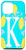 iPhone 12 Pro Max Letter K Monogram Yellow Lemon Teal Blue Background Wreath Case