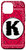 iPhone 12 Pro Max Red Bandana Handkerchief Paisley Monogram Letter K Case