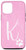 iPhone 12 12 Pro Pink Paw Print Phone Case with Letter K_Initial Monogrammed Case