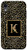 iPhone XR Modern Monogram Initial Letter K Black Leopard Pattern Case