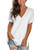 liher Oversized Tshirt Women Casual V Neck Short Sleeve Loose Summer Tunic Tops White L