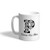 Custom Ceramic Coffee Mug 11 Ounces inch P inch  Flower Monogram Letter P White Tea Cup Personalized Text Here