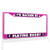 Fastasticdeals Metal Insert License Plate Frame I'd Rather Be Playing Rugby Weatherproof Car Accessories Hot Pink 2 Holes Solid Insert