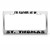 Speedy Pros I'd Rather Be in St Thomas Chrome Metal License Plate Frame Tag Holder