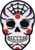 C and D Visionary Application Candy Skull with Web Patch