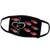 3dRose Modern Geometric Black Red Grey Hearts Pattern Monogram Letter K _ Face Covers _fc_215202_2_