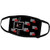3dRose Modern Geometric Black Red Grey Square Pattern Monogram Letter K _ Face Covers _fc_215228_2_