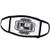 3dRose Monogram Letter R_ Black on White Art Deco Initial _ Face Covers _fc_241169_1_