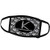 3dRose Pretty Black and White Floral Monogram Letter K _ Face Covers _fc_241318_3_