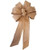 10 inch  Natural Burlap Wired Wreath Bow