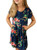Eytino Girls Dress Summer Short Sleeve Round Neck Floral Print Casual Loose Pocket Midi Dresses_4Y_5Y Blue