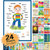 24 Pack Educational Posters for Preschool_Classroom Decorations and Decor Earply Learning Chart for Nursery Homeschool Kindergarten Classroom _12 X16.5 _