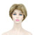Onemily Short Straight Layered Synthetic Wigs with Bangs for Women Girls Blonde with Highlights