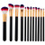CUTICATE 12Pcs Eyeshadow Blending Makeup Brush Kit Powder Foundation Eyeliner Brushes _  C
