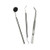 3pcs Basic Dental Instruments Set Mirror Explorer C. Plier