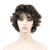 Onemily Short Curly Wavy Layered Synthetic Hairpiece Wigs with Bangs for Women Girls Chestnut Brown