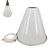 STGLIGHTING 7.5?White Light Shade Industrial Vintage Metal Bulb Guard Iron Cone Hanging Ceiling Pendant Light Holder Decorative Lamp Shade Decorative Ring Included