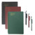 Hardcover Spiral Notebook B5 Grid Spiral Bound 7 x 10 Graph Paper Subject Notebooks 3_Pack AOU Wirebound Journal For Work For School 80 Sheets 160 Pages _Black Red Green_