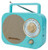 Studebaker SB2000TG Turquoise/Gold Retro Classic Portable AM/FM Radio with Aux Input Limited Edition