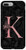 iPhone 7 Plus 8 Plus Letter K Monogram Initial Pink Rose on Black Grunge Design Case