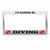Speedy Pros I'd Rather Be Scuba Diving License Plate Frame Stainless Metal Tag Holder