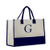 Monogram Tote Bag with 100 Percent  Cotton Canvas and a Chic Personalized Monogram _Navy Block Letter _ G_