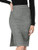 Allegra K Women's Stretchy Ribbed Knit Skirt Knee Length Slit Bodycon Pencil Skirt Gray M