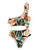 SweatyRocks Women's Bathing Suits Ruffle Edge One Shoulder Cutout One Piece Swimsuit Multicoloured L