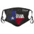 P.Scott Face Scarf for Dust Mouth Guard Texas map Flag Inside Blackboard Chalk Sketch h Face Covers