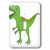 3dRose lsp_222498_1 Green and Yellow Dinosaur Growling Single Toggle Switch, Multicolor