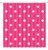 AMFD Polka Dot Shower Curtain Vintage Doodle Polka Dots Fashion Bathroom Curtains Decor Polyester Fabric Set Include Hooks_Hot Pink White__70 inch  WX70 H_