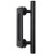 Barn Door Handle Pull Flush Belegance Gate Handle Sliding Barn Door Handle Set Door Handle Barn Door Hardware Handle Black (12") (Black)