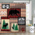 Bear Shower Curtain_ Country Style Rustic Lodge Bear Moose Deer Decor for Farmhouse Bathroom Shower Curtain Sets_ Fabric Shower Curtain Hooks Include_ 72X78 in