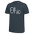 J America NCAA Men's Ohio State Buckeyes Band Script Staple Tee_ Large_ Charcoal Heather