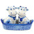 Essence of Europe Gifts E.H.G Ceramic Delft Colored Cows in Basket Collectible Salt and Pepper Shakers Set by E.H.G
