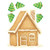 Wallies Wall Decals, Gingerbread House Vinyl Wall Mural